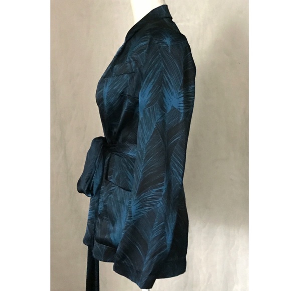 Y2K French Connection Satin Smoking Jacket | Size 6 - Picture 4 of 15